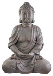 XXXL Großer Buddha 70 cm Steinfigur Garten Deko Figur Skulptur Feng Shui sitzend