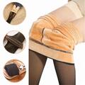 Damen Fleece Strumpfhose Gefütterte Thermostrumpfhosen Winter Warme Pantyhose