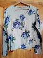 Cardigan  Public Weiß Blumen 40  sehr gut erhalten Damen Vintage Style Unikat 