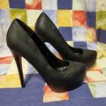 Highheels Pumps High Heel Plateau Party  Gr 40 schwarz 