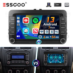 DAB+ 4+64GB Autoradio Android 13 Carplay Für VW GOLF 5 6 Touran T5 Passat Tiguan