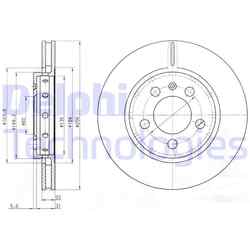 2X DELPHI BREMSSCHEIBEN HINTEN 256mm BELÜFTET PASSEND FÜR AUDI A3 TT SEAT LEON