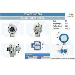 GENERATOR LICHTMASCHINE 12V 100A FÜR HONDA CIVIC VI 1.7 CTDI OPEL ASTRA CORSA