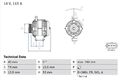 Bosch Lichtmaschine Generator für Ford Mondeo III Limo 2000-2007 0986049520