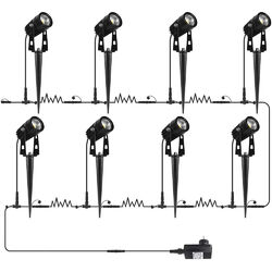 LED Gartenstrahler Gartenleuchte Außenleuchte mit Erdspieß IP65 4/6/8er PACK Set