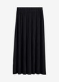 Rock mit Falten Gr. 40/42 Schwarz Damen Maxirock Jerseyplissee-Skirt Neu*