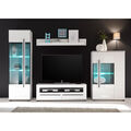 Wohnwand Mediawand Hochglanz Vitrine Kommode Anrichte Sideboard Anbauwand Regal