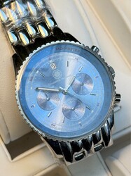 Constantin Durmont Admiral Quartz Chronograph Herrenuhr Herren Uhr Metall Silber