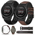 Für Garmin Fenix 3 HR 6 6X Pro 5 5X Plus 7 7X 8 Quick Fit Leder Silikon Armband