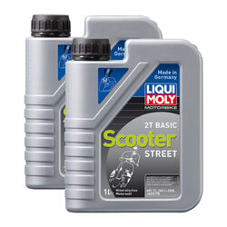 2x LIQUI MOLY 1619 Motorbike 2T Basic Scooter Street 1L