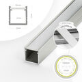 1 - 2m Aluminium Profil für LED Schiene Profile Abdeckung Endkappen Aluprofil