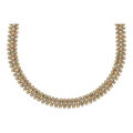 Halskette 585 14 Karat Gold Länge 42 cm dreifarbig Collier Schmuck H01.6300