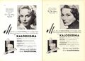 3w50060/ Konvolut Reklame aus 1954 – KALODERMA Gesichtscreme