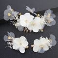 Schmuck Set Hochzeit Braut Haarschmuck Haarkamm Haarspange  Blumen Kopfschmuck