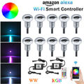 Wifi LED Boden Einbaustrahler Einbauleuchte Garten Außenlampe RGB/Warmweiß Ø26mm