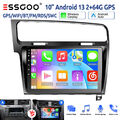 2+64G Android 13 Autoradio 10" Carplay GPS Navi BT Für VW Golf 7 VII 7 2013-2017