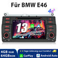 4+64G Carplay Android 13 Autoradio Für BMW 3er E46 GPS Nav WIFI DAB+ SWC CD DVD