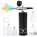 Airbrush Set Spritzpistole Set mit Kompressor Kabelloses Airbrush Kit für Malen