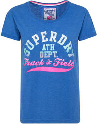 SUPERDRY Damen T-Shirt Shirt Top Blau Gr. 36 NEU