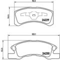 Bremsbelagsatz Scheibenbremse PRIME LINE BREMBO P 16 011 für DAIHATSU MITSUBISHI