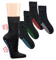 Anti-Rutsch Socken mit Baumwolle schwarz im 2er Pack