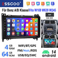 DAB+ GPS Für Benz A/B Klasse W169 W639 W245 W906 Vito Android 14 Autoradio 4+64G
