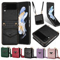 Hülle für Samsung Galaxy Z Flip 6 5 4 3 5G Leder Handy Schutz Tasche Etui Case