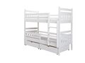 Etagenbett 80x190 Kinderbett Hochbett Doppelbett Holz 2 Betten Stockbett Weiss