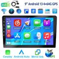 Autoradio 9 Zoll 2 DIN Android 13 4+64GB GPS Navi RDS Apple Carplay Bluetooth