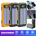 50000mAh Solar Powerbank Tragbar Externer Batterie USB Ladegerät für Alle Handys