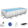 Bestway® Power Steel™ Frame Pool Komplett-Set mit Sandfilteranlage 549x274x122cm