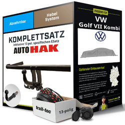 Anhängerkupplung abnehmbar für VW Golf VII Kombi +E-Satz Kit NEU AHKExklusiv für unsere Kunden: Montage ab 449,- Euro