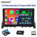 DAB+ Android 13 Autoradio Carplay GPS Navi RDS 2+64G Für Benz C-Klasse W204 S204