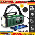 Solar Radios Handkurbel AM/FM Radio LED Taschenlampe USB Notfall-Handyladegerät