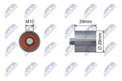 NTY Spannrolle Keilrippenriemen RNK-AU-081 für VW BORA 1 1J2 SCIROCCO 3 137 138