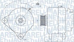 MAGNETI MARELLI 063731887010 Generator für RENAULT