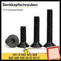 12.9 Senkkopfschrauben Innensechskant M1.6 M2 M3 M4 M5 M6 M8 M10 M12 DIN 7991 