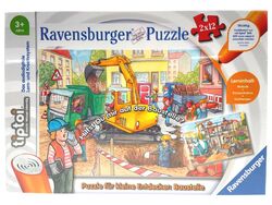 Ravensburger tiptoi Puzzle für kleine Entdecker Baustelle, 2 x 12 #5004153