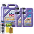 Motoröl 5W40 LIQUI MOLY High Tech 9L +MANN Ölfilter +Spülung