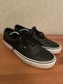 Vans italienische Leder All Black Turnschuhe Schuhe Herren Größe UK 9,5 sehr guter Zustand authentisch