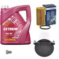 BOSCH Inspektionspaket 5 L MANNOL Extreme 5W-40 für Audi A3 2.0 FSI VW EOS