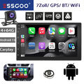 Android 13 Apple Carplay Autoradio 2 DIN 7" GPS NAVI USB WIFI +KAM RDS BT 4+64G