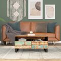 Couchtisch 80x54x40 cm Altholz Massiv & Holzwerkstoff