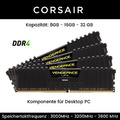 Corsair Arbeitsspeicher DDR4 Gaming PC RAM 16GB 32GB 64GB Vengeance LPX Desktop