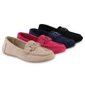 Damen Mokassins Slippers Bequeme Freizeit Profil-Sohle 841555 Schuhe  