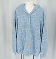 Girls Casual Wear Rocky Oversize Strickjacke Grobstrick blau meliert Kapuze Gr M