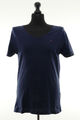 Tommy Hilfiger Herren T-Shirt M blau dunkelblau Kurzarm V-Ausschnitt Baumwolle