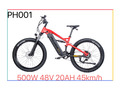 27,5''E-bike Elektrofahrrad， E-Mountain bike， Shimano 9-Gange Pedelec 48V/20AH