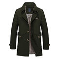 Herren Winter Warm Formal Trenchcoat Lange Jacke Smart Work Tops