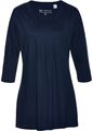 Longshirt mit 3/4-Arm Gr. 36/38 Dunkel Blau Damen Oberteil Baumwoll-Shirt Neu*